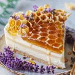 Lemon Lavender Cheesecake with Honeycomb
