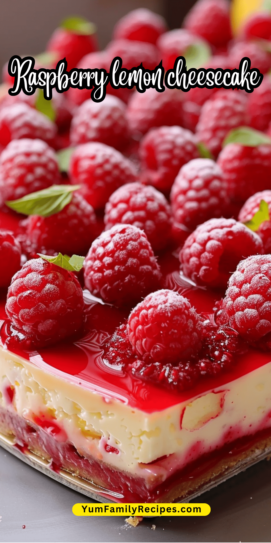 Raspberry Lemon Cheesecake | Yum Family Recipes