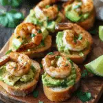 Garlic Shrimp Crostini with Avocado: A Flavorful Bite-Sized Delight