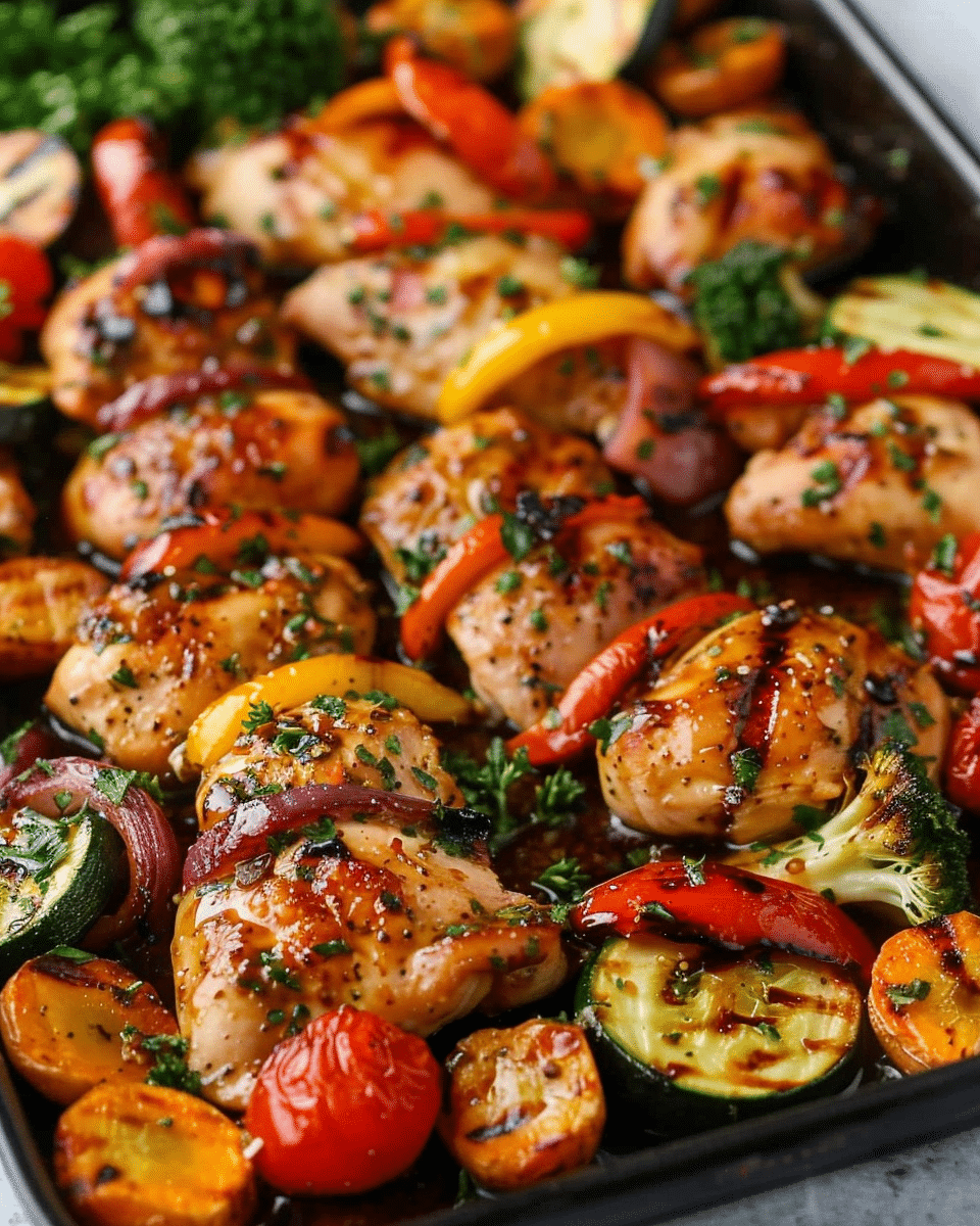 Balsamic Glazed Chicken and Veggies