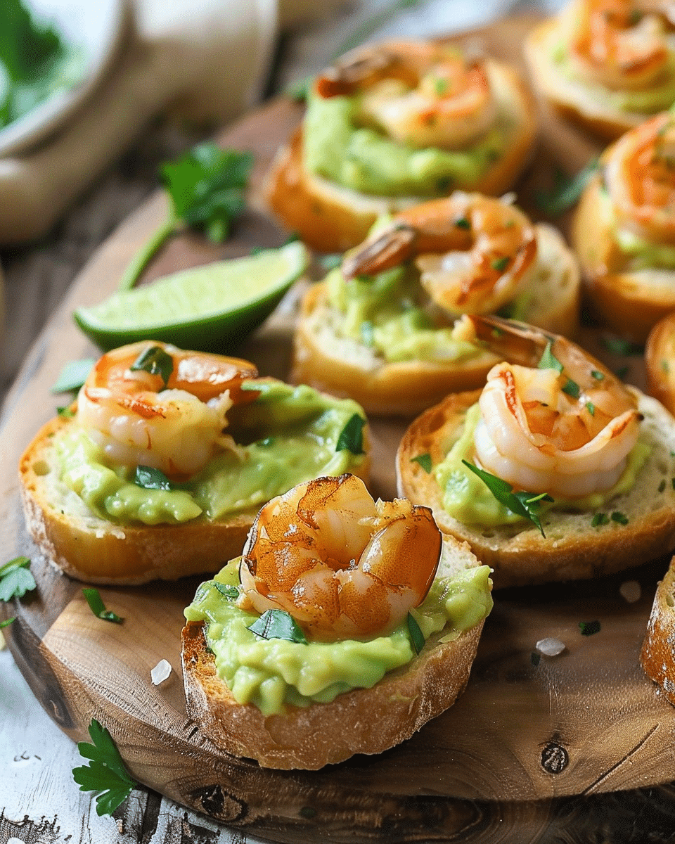 Garlic Shrimp Crostini with Avocado: A Flavorful Bite-Sized Delight
