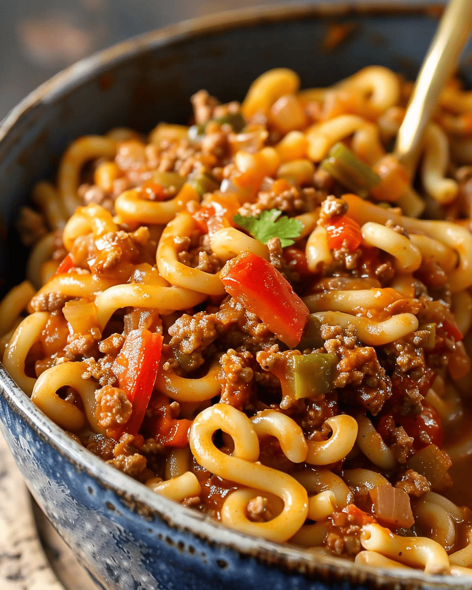 Slow Cooker American Chop Suey