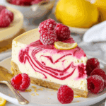 Lemon Raspberry Swirl Cheesecake