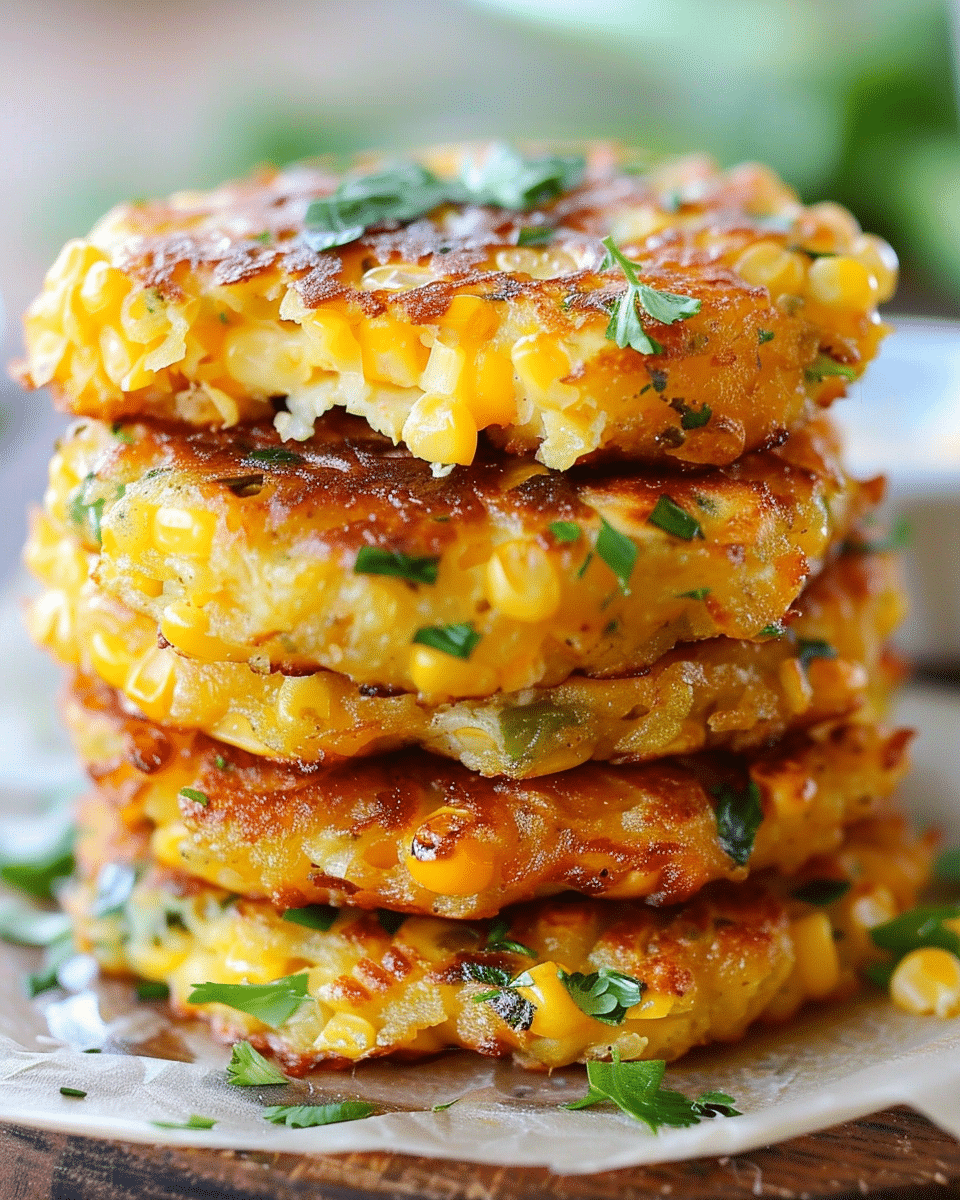 Cheesy Corn Fritters