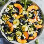 Blueberry Peach Feta Salad