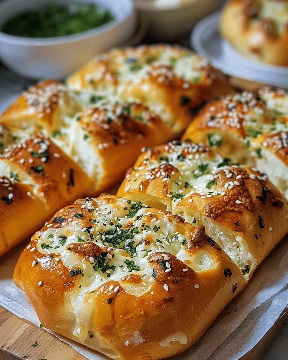 Korean Cream Cheese Garlic Bread