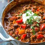 Crock Pot No-Bean Beef Chili