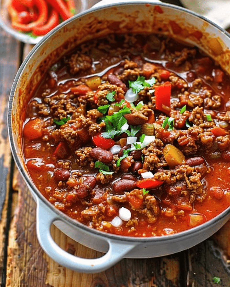 Crock Pot No-Bean Beef Chili