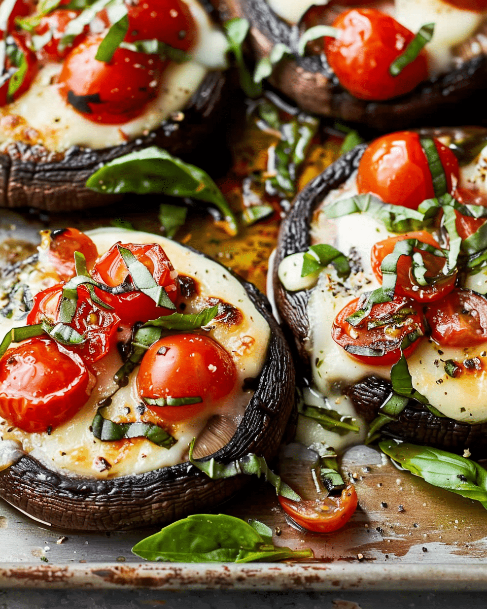 Caprese Stuffed Portobello Mushrooms