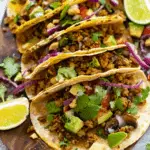 Fresh and Flavorful Vegan Tacos with Walnut-Mushroom Meat