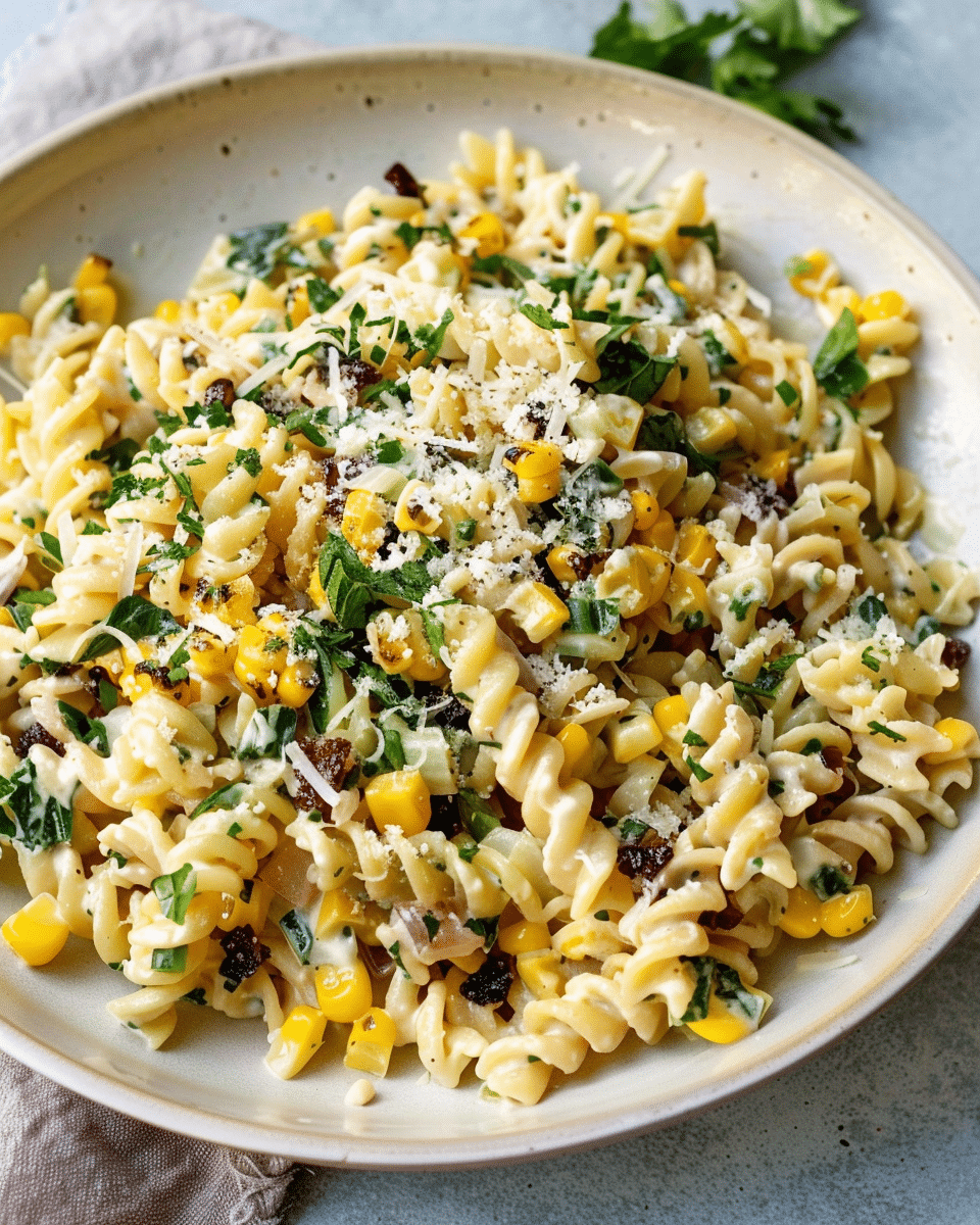 Creamy Street Corn Pasta Salad