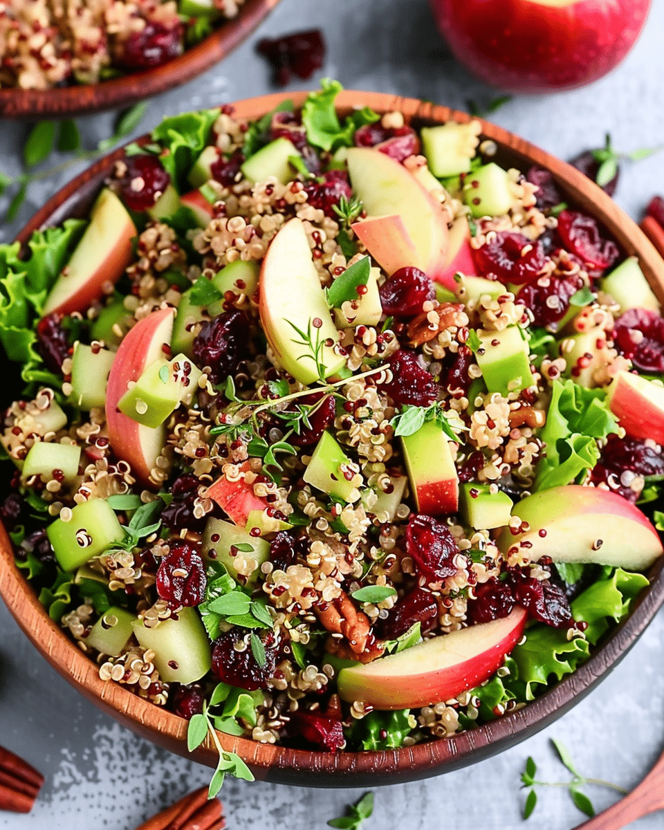 Cranberry Apple Quinoa Salad