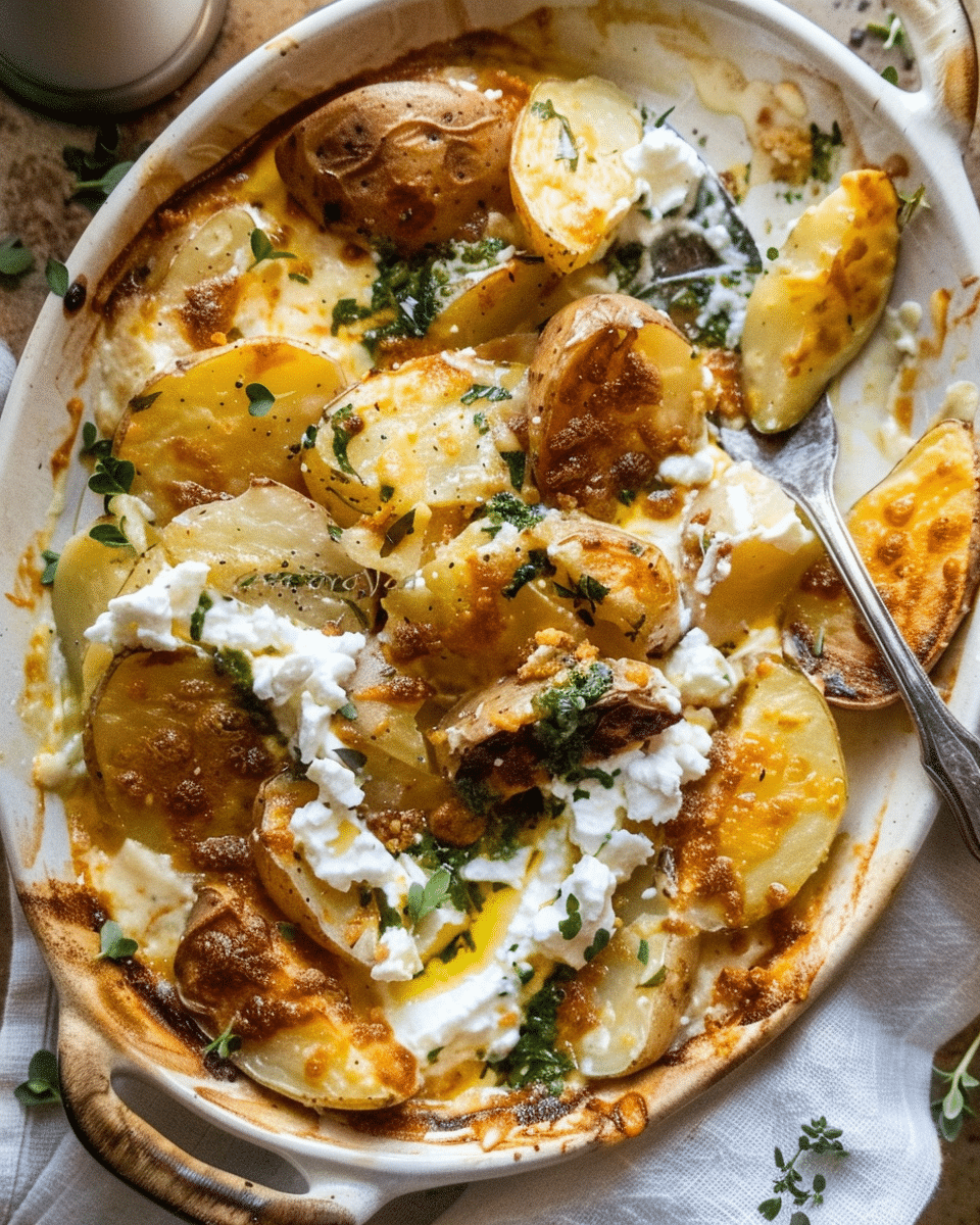 Baked Feta Potatoes: A Creamy, Crispy, Flavor‑Packed Delight