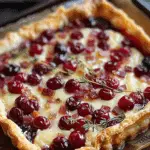Cranberry Brie Tart with Pancetta & Thyme