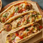 Smashed Meatball Sub Tacos