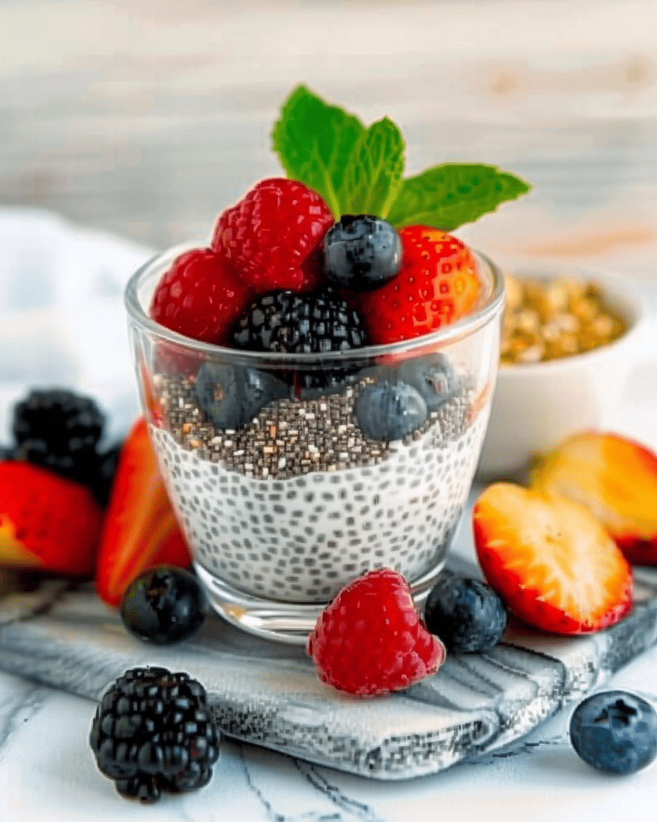 Delicious Chia Pudding with Fruit