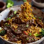 Sticky Beef Noodles
