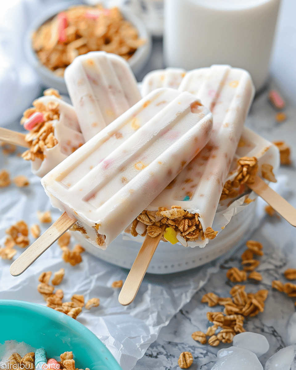 Milk and Cereal Breakfast Popsicles