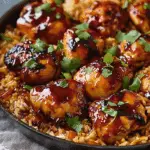 One‑Pan Honey BBQ Chicken Rice