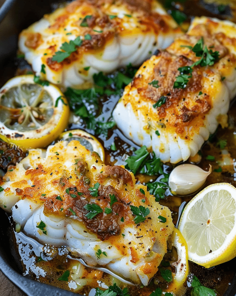 Baked Cod with Lemon and Garlic