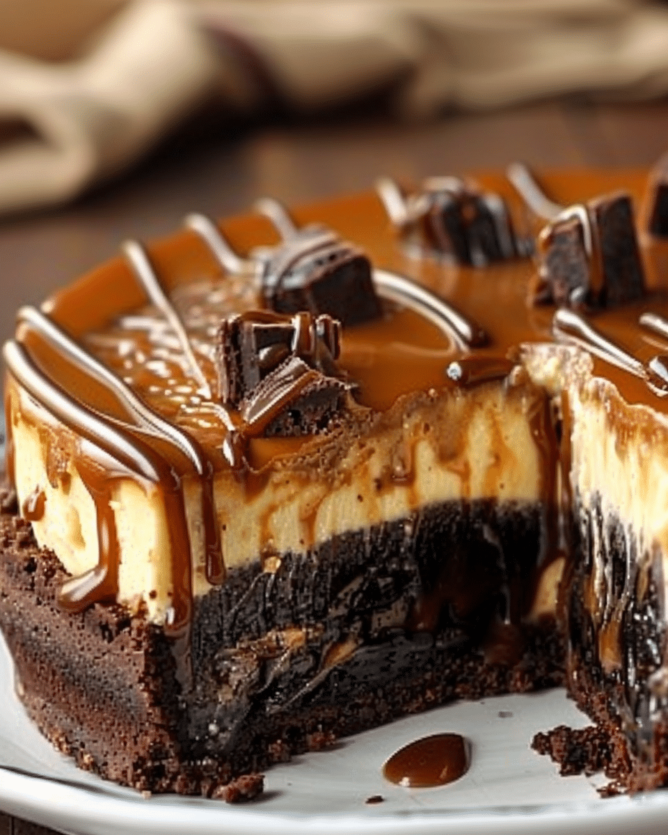 Bust Caramel Brownie Cheesecake