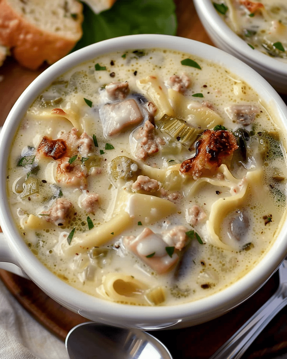 Creamy Alfredo Lasagna Soup