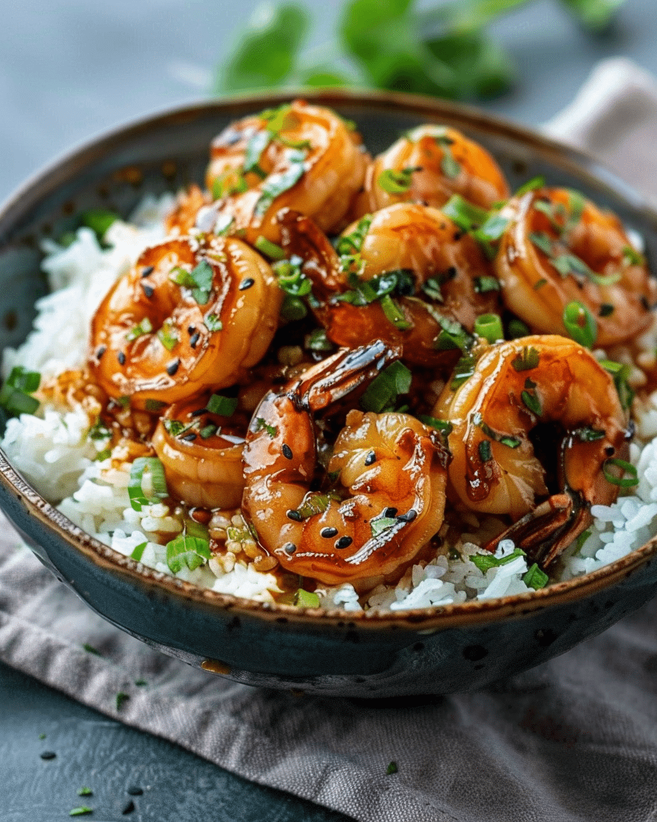 Irresistible Honey Garlic Shrimp Bowls