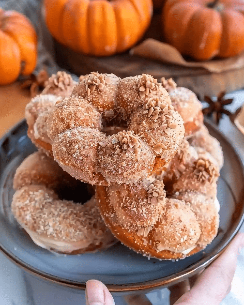 Pumpkin Spice Cheesecake Doughnuts