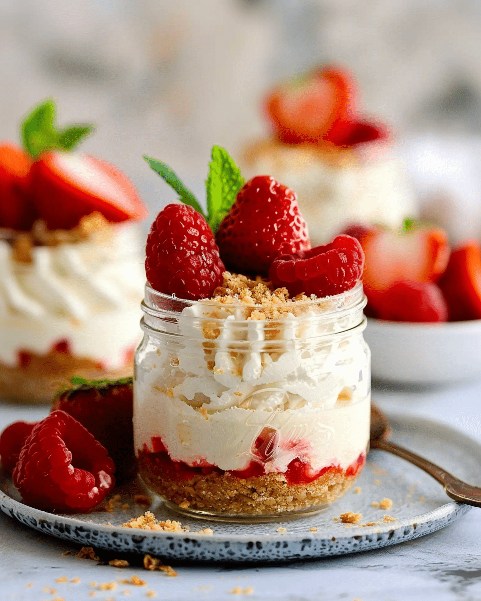 No‑Bake Mini Cheesecakes (Cheesecake Jars!)