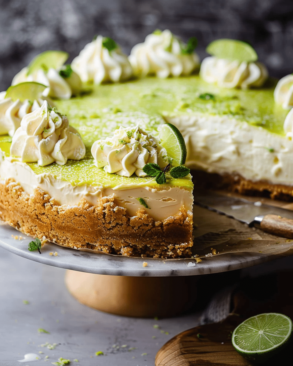 Key Lime Cheesecake with Lime Curd