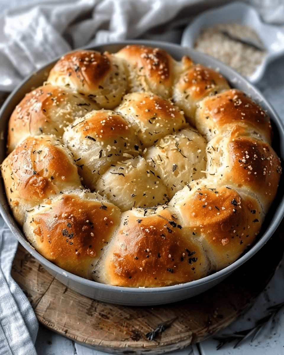 Cheesy Garlic Herb Pull‑Apart Rolls