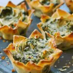Baked Spinach Artichoke Wonton Cups