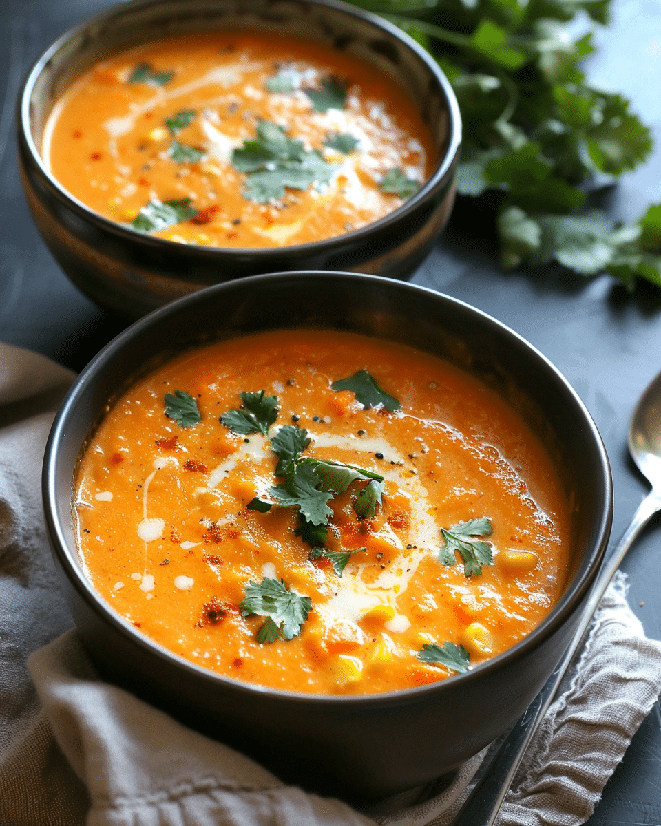 Ginger Carrot Soup with Coconut Milk