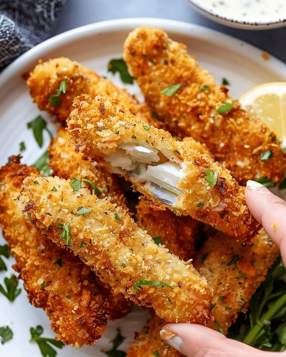 Homemade Crispy Baked Fish Sticks