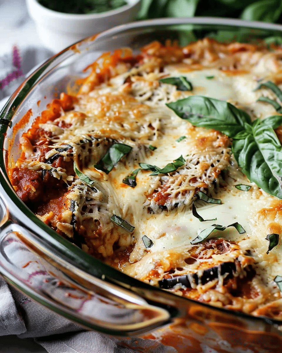 Baked Eggplant Parmesan Casserole