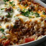 Best Cheesy Hamburger Rice Casserole