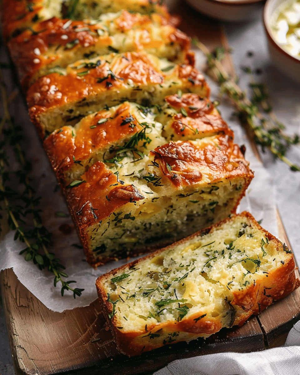 Cheese, Herb & Garlic Quick Bread