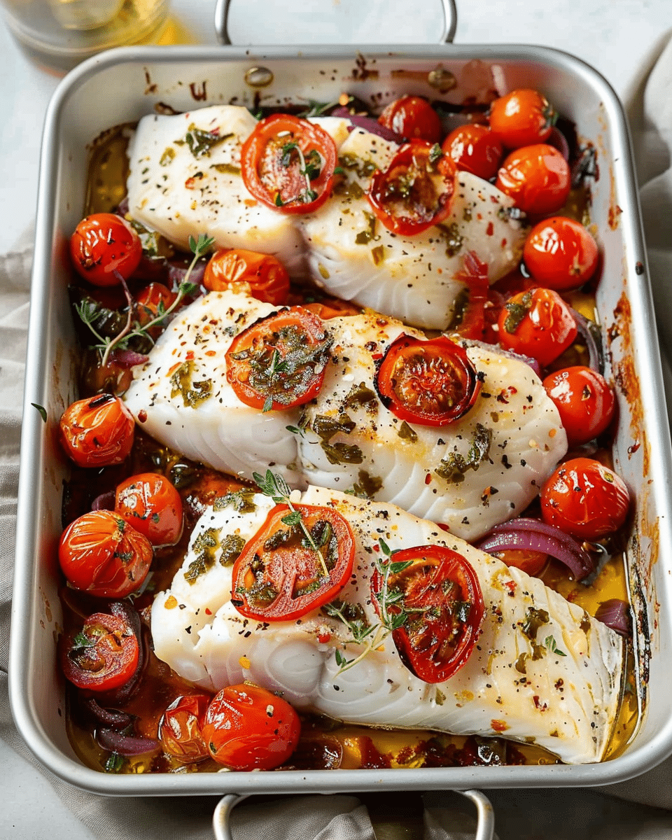 Mediterranean Baked Cod