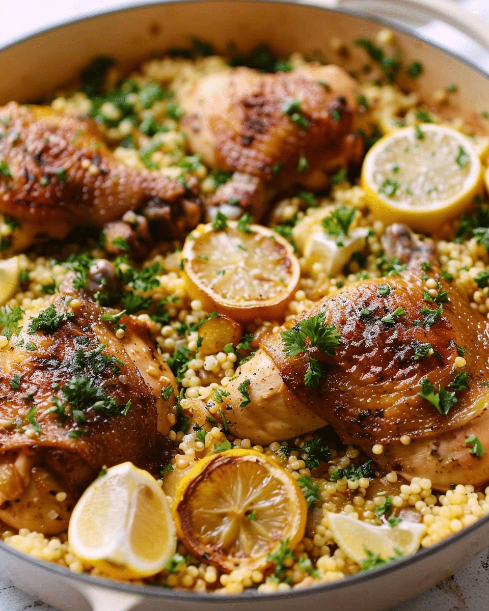 One‑Pan Lemon Chicken and Couscous