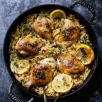 One‑Pot Lemon Chicken and Thyme Orzo
