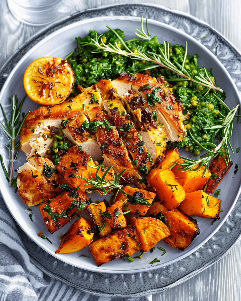 Sheet Pan Chicken and Sweet Potatoes