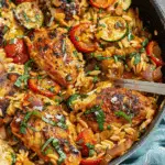 Greek‑Style Baked Chicken Orzo