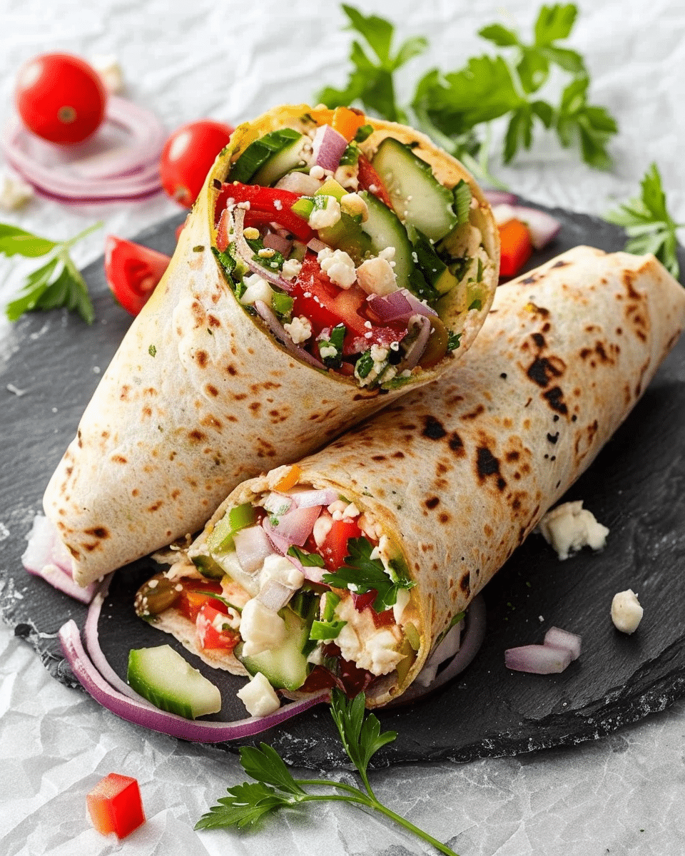 Mediterranean Veggie Wrap