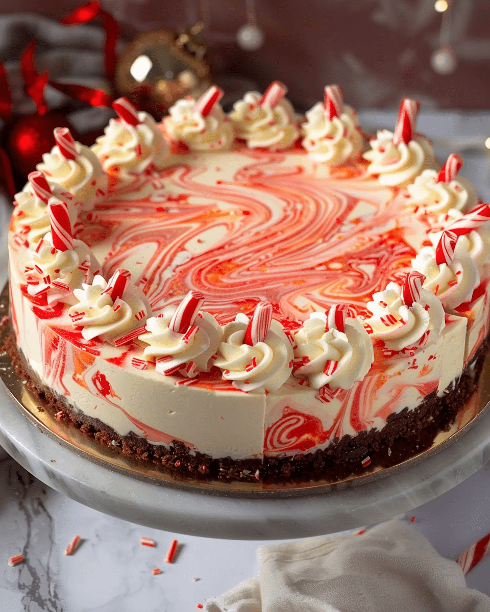 Candy Cane Cheesecake