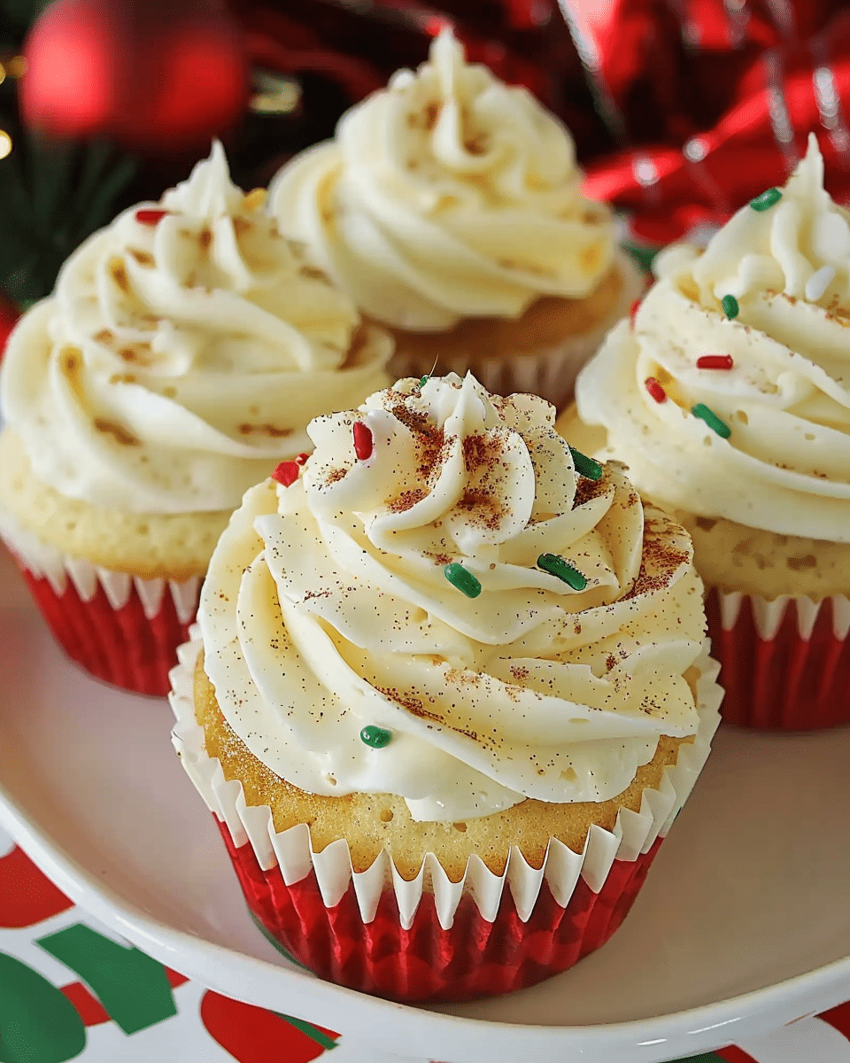 Easy Eggnog Cupcakes