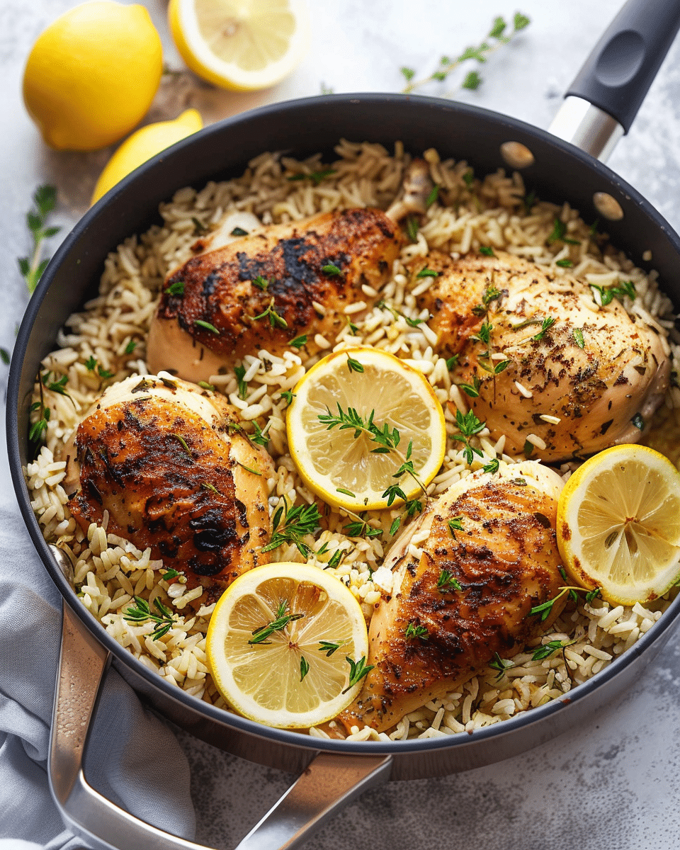 One‑Pot Lemon Herb Chicken and Rice
