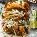 Spicy Shrimp Tacos with Garlic Cilantro Lime Slaw