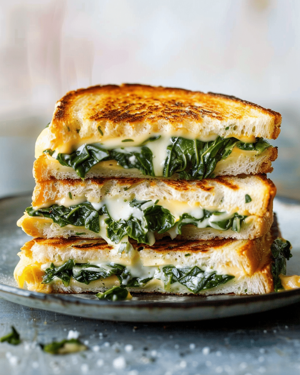 Grilled‑Cheese Spinach Sandwich