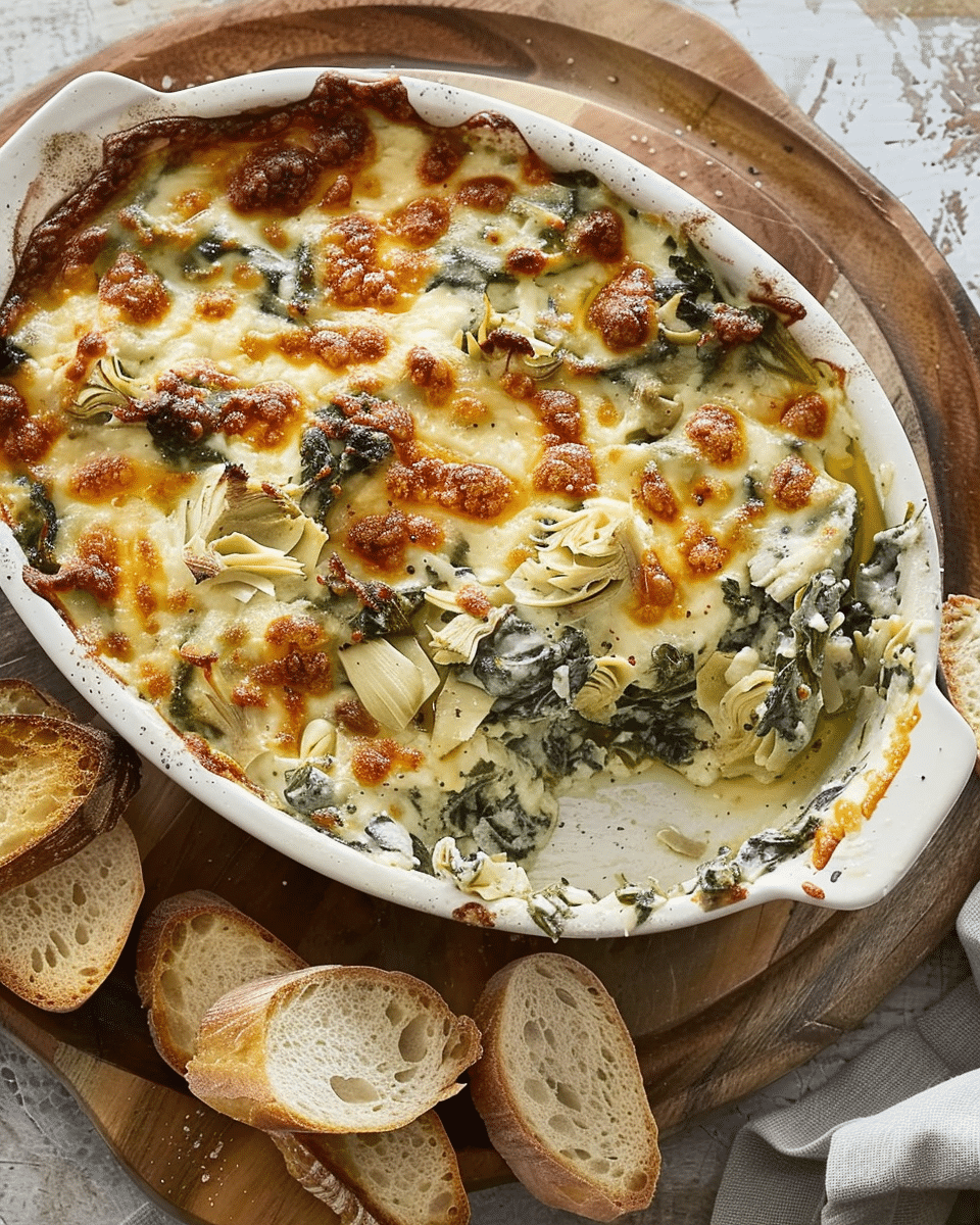 Hot Artichoke and Spinach Dip II