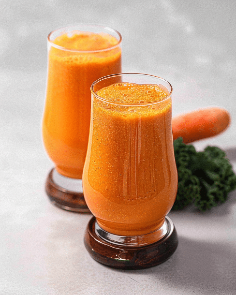 5 Minute Raw Carrot and Fresh Ginger Smoothie